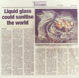 Cape Times 02/2010: Sıvı cam dünyayı temizleyebilir