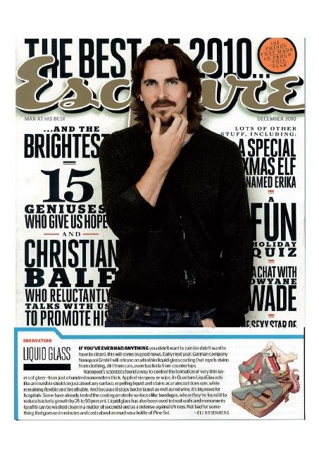 Esquire 12/2010: ابتكار Liquid Glass