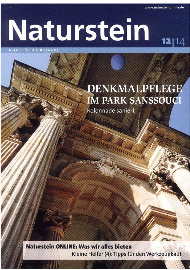 Naturstein Magazin 12/2014: Система защиты поверхностей с применением нанотехнологий