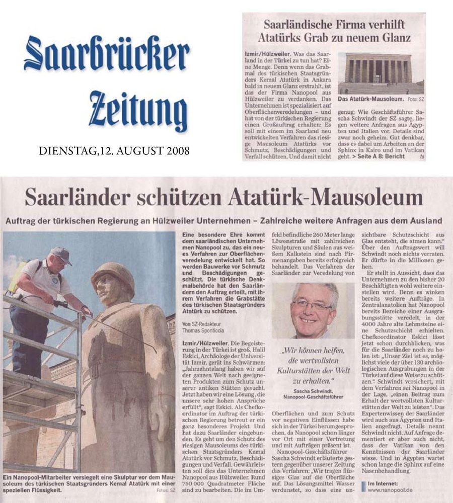 Saarbrücker Zeitung: Жители Saarland защищают мавзолей Ататюрка