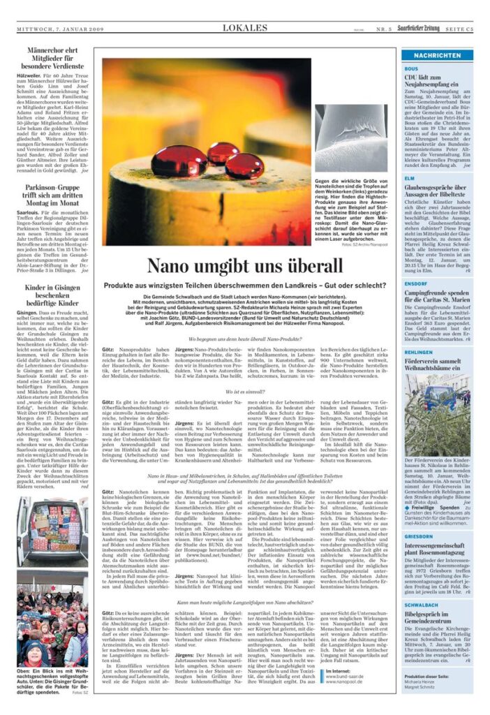 Saarbrücker Zeitung: النانو يحيط بنا في كل مكان