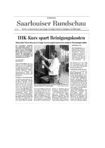 Saarlouiser Rundschau: Il corso IHK fa risparmiare sui costi di pulizia