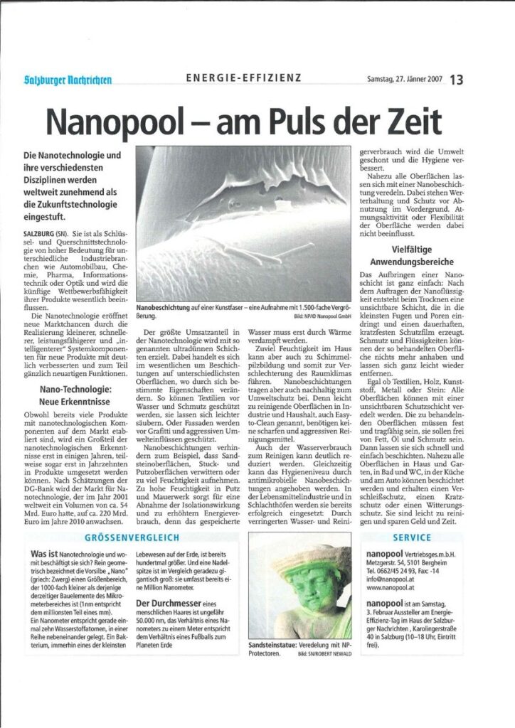 Salzburger Nachrichten: Nanopool – Zamanın Nabzında